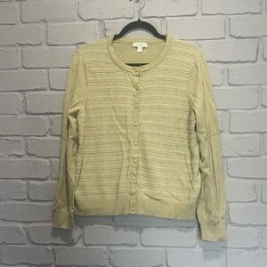 NWOT Charter Club Cream Button-Up Cardigan size XL